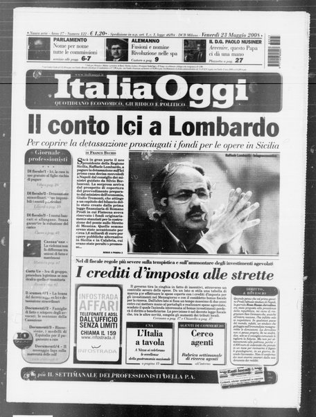 Italia oggi : quotidiano di economia finanza e politica